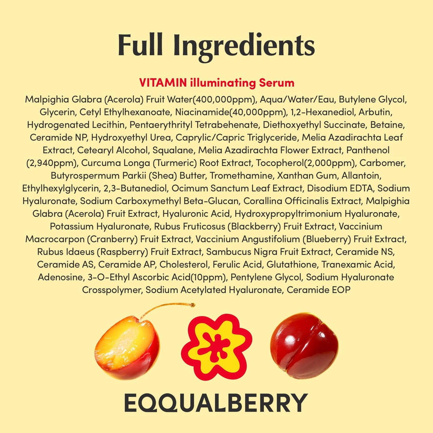 EQQUALBERRY VITAMIN illuminating Serum