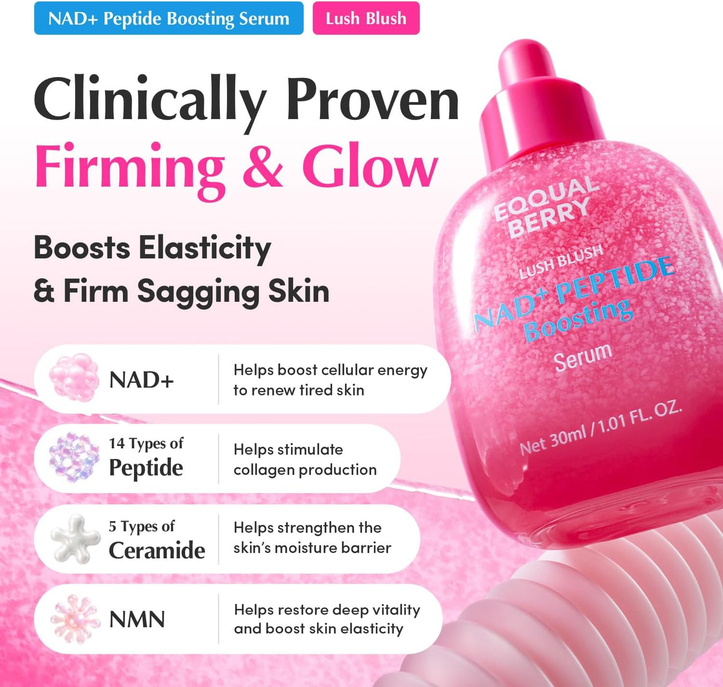 EQQUALBERRY NAD+ Peptide boosting Serum