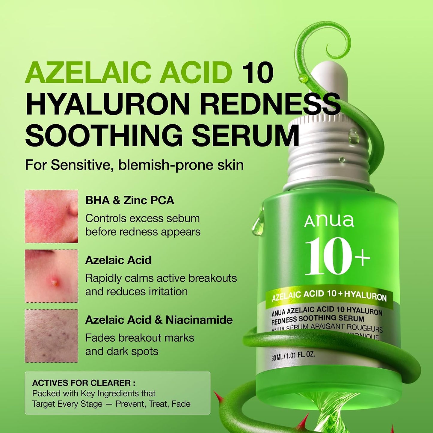 ANUA - Azelaic Acid 10 Hyaluron Redness